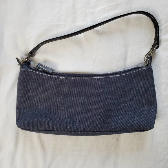 RALPH LAUREN Medium Wash Blue Y2K Denim Patchwork Mini Shoulder Bag - Picture 6 of 6